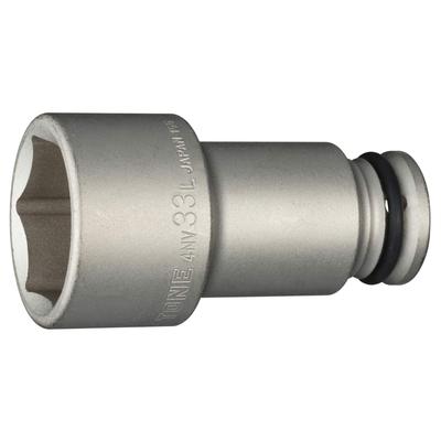 TONE Impact Long Socket Drive Angle Width Across Flats 33mm HP4NV-33L 12.7mm (1/2")
