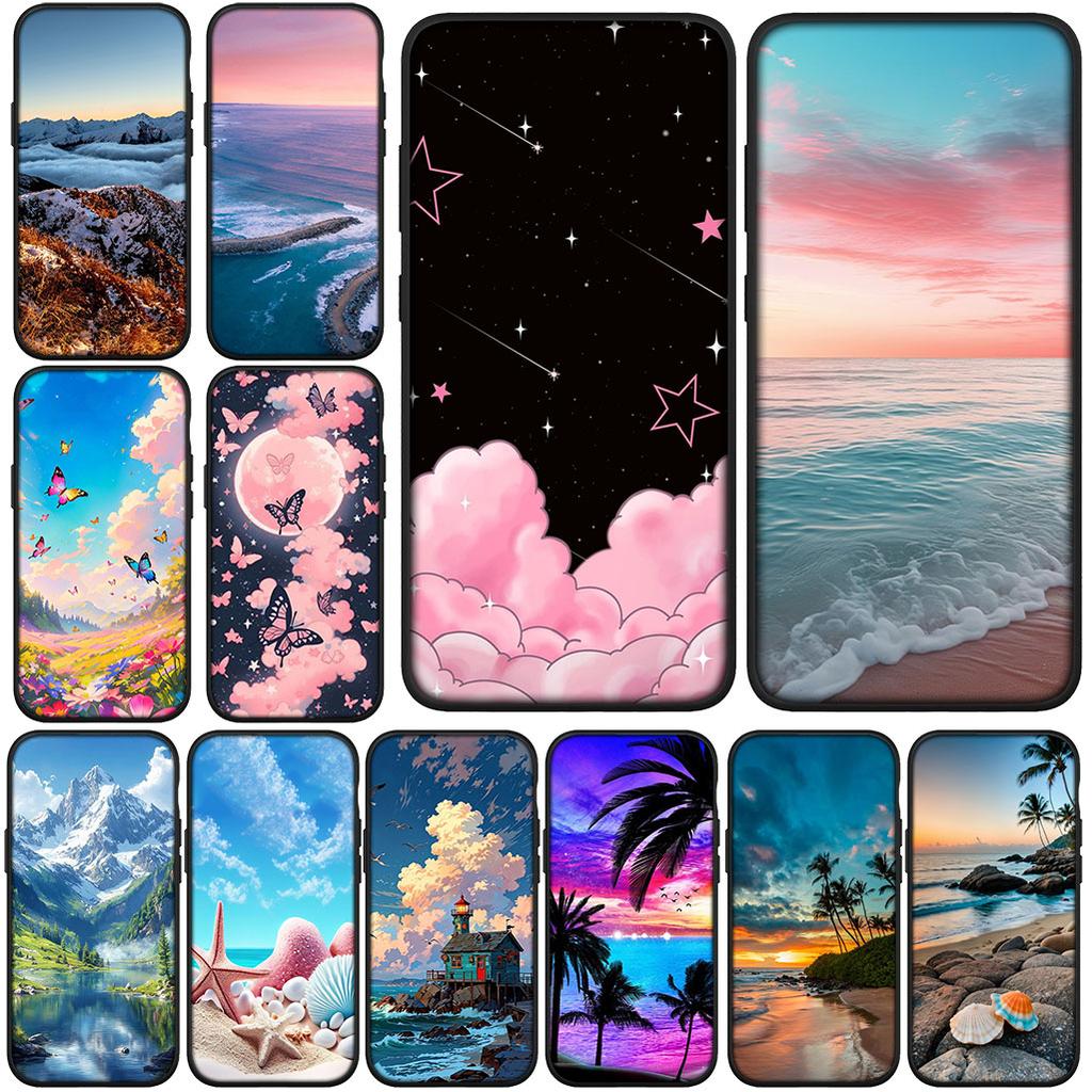 Universe Mountain Sea Sky Beach Travel for Xiaomi Redmi Note 13 A3 14 Pro Plus 9T 14C 13C 13X 9C NFC + Pro+ 5G 4G Phone Case