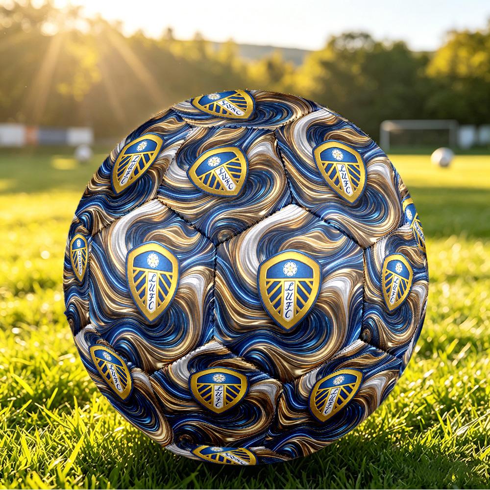 Leeds United Football Stampato Taglia 5 Calcio Bball, Antiscivolo Calcio da Partita per Adulti Souvenir per Tifosi di Calcio