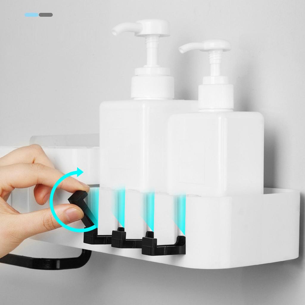 Bathroom Corner Rack Double Layer Rotatable Wall Mounted Stylish Simple Multifunctional Storage Shelf