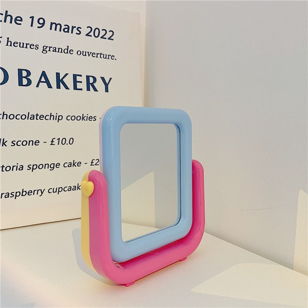 

Пластиковое Двустороннее Косметическое Зеркало Квадратное Настольное Декоративное Зеркало Девушка Леди