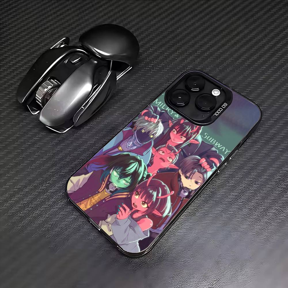 Anime M-Milky S-Subway  Phone Case For iPhone17,16,15,14,13,12,11 Plus,Pro Max Colored Silver Plated Inside Cover