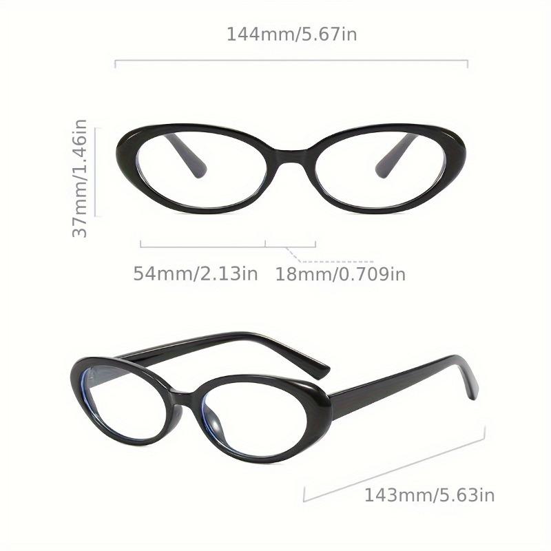 Stylish Women's Retro Oval Glasses Anti-Blue Light Ultra-Light Comfortable Frame