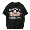 T Shirt Cats Playing Dungeons and Dragons Present Funny DND Tshirt Summer Short-sleev WomesT-Shirt