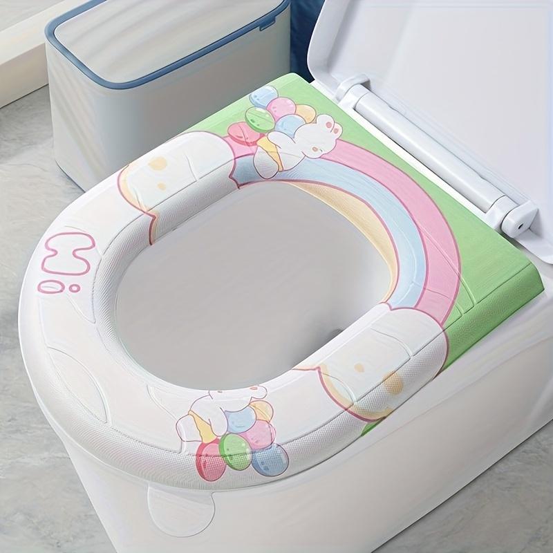 Cartoon Waterproof Toilet Seat Cushion Four Seasons Universal U-shaped Bathroom Toilet Cushion Paste Type EVA Toilet Pads