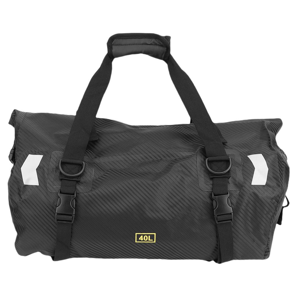 Motorcycle Rear Seat Bag, Reflective Tail Bag with Large Storage Space, Water Resistant Motorcycle Luggage Pack for