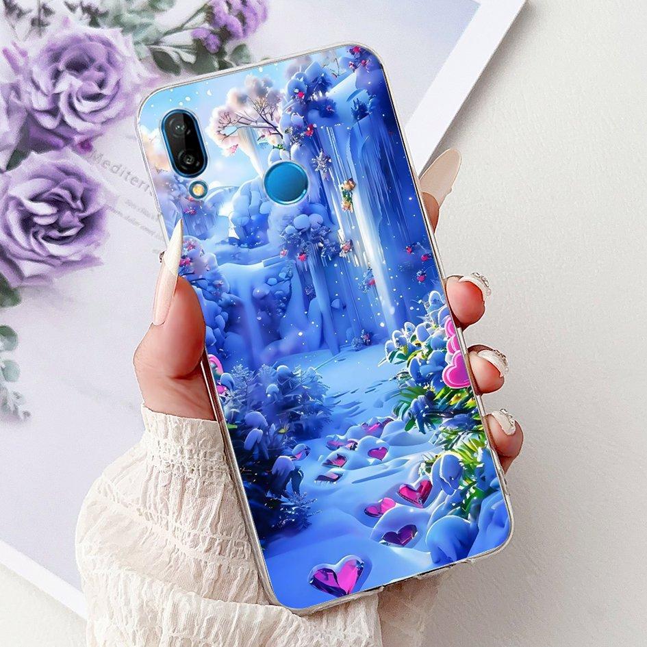 Case For Huawei P20 Lite Cover ANE-LX1 ANE-LX2 ANE-LX3 New Fashion Butterfly Soft Silicon Cover For Huawei P20Lite Nova 3e Funda