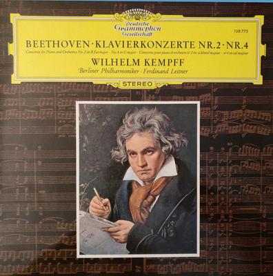 LP Record LUDWIG VAN BEETHOVEN  WILHELM KEMP  Klavierkonzerte Nr. 2  Nr. 4 138775 Deutsche Grammo Japan Classical Used