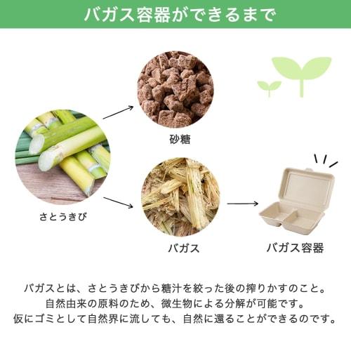 ECO&BASIC Paper Plates and Bowls, Medium, 15cm (approx. 630ml), Pack of 50, Disposable, Microwave-Safe, Made with Unbleached Bagasse, Stylish, Stain-R