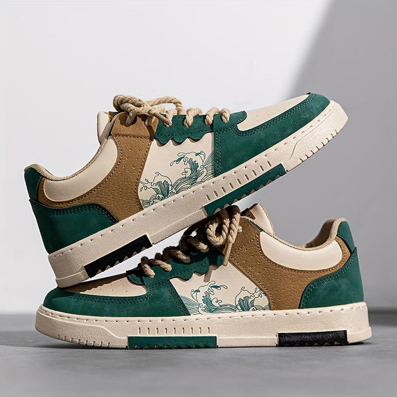 

Мужские ретро повседневные кроссовки: Удобные и цепкие слипоны на шнуровке для активного отдыха - Подходят для мужских сезонов весна/лето/осень/зима 39