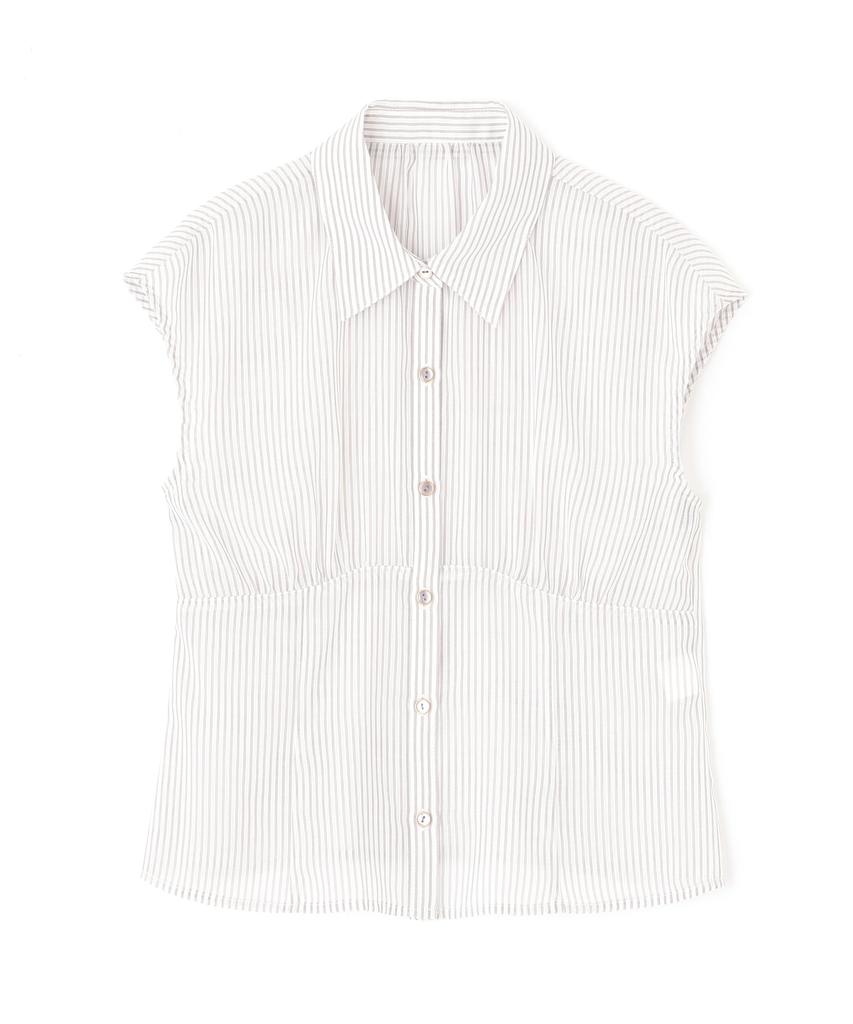 Proportion Body Dressing Sheer Striped Mocha Blouse, Women's,