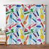 Safari Animals Window Curtain Cartoon Jungle Forest Print Curtains Home Decor Drapes For Baby Children Bedroom Living Room 2pcs