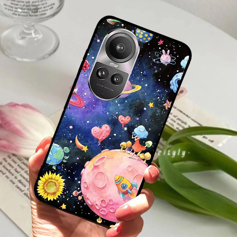 For Oppo Reno 10 5G CPH2531 Case Reno10 Shockproof Soft TPU Silicone Phone Cover For Oppo Reno 10 Pro 5G CPH2525 Funda Cartoon