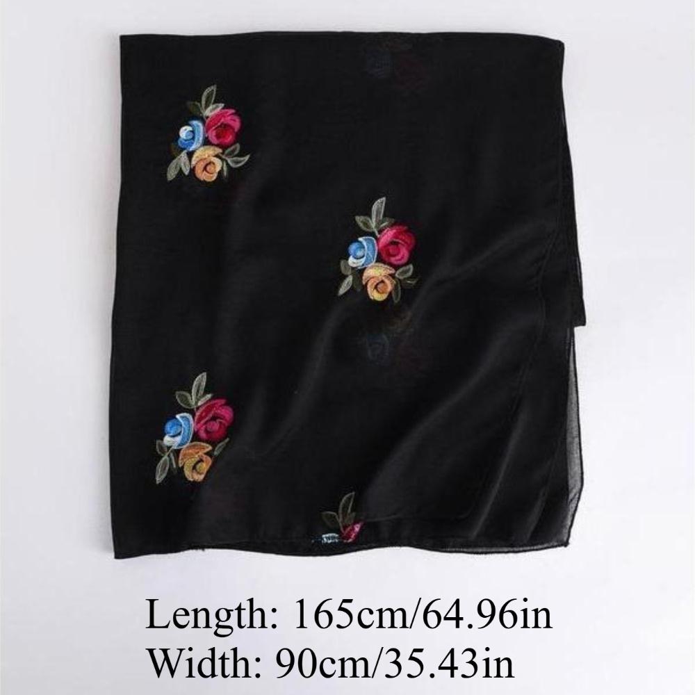 Floral Print Long Scarf, Stylish Soft And Comfortable Women'S Shawl, Casual Multi-Purpose Humble Scarf For All Seasons,