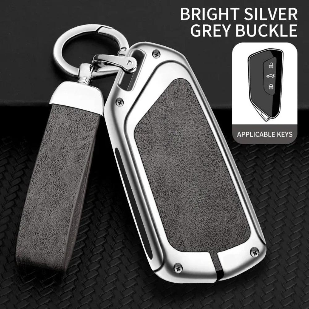 

Car TPU Zinc Alloy Key Case Bag For Skoda Octavia 2 3 A5 A7 A8 Car Key Chain Car Metal Key Shell Interior Decoration Accessories