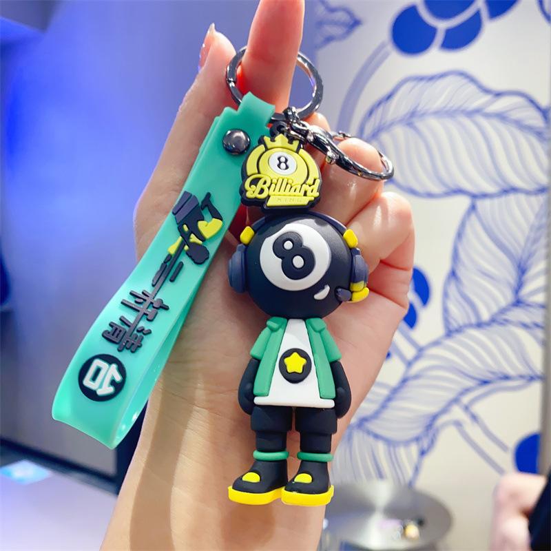 Креативный изысканный бильярдный брелок, парная подвеска, бильярдный подарок, трехмерная кукла, подвеска для автомобиля, мультяшный брелок