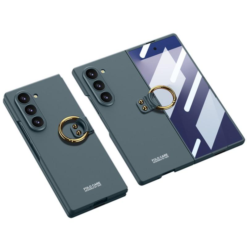 Foldable Phone Case Galaxy Z Fold 7 6 5 Matte Grip Ring Holder Shockproof Waterproof