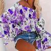 A New Summer Printed Women's Fashion and Casual One-shoulder Top