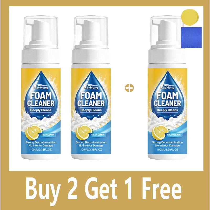 Multipurpose Foam Cleaner For Car Interior Foam Cleaner With Sponge Leather Seats White Shoes Stain Remover Non-Rinse Foam
