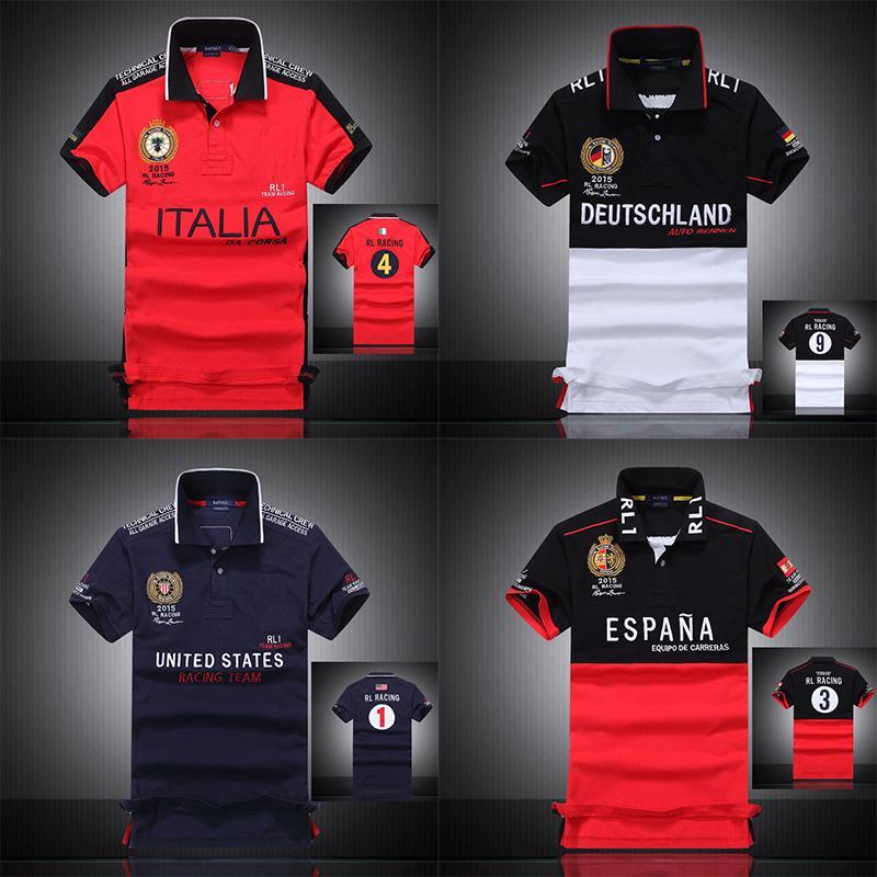 Nuova T-shirt da uomo a maniche corte Rl Racing Misto cotone Comodo Design classico