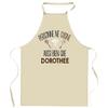 Kitchen Apron - Planetee - Personalized (first Name) - Resistant Cotton - Breton Print (Made In France)