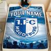 1 Stück Personalisierte Decke mit FC Magdeburg Muster aus Flanell, geeignet für alle Jahreszeiten, für Heimdekoration, Wärme und Komfort, Geschenke, Weihnachtsgeschenk