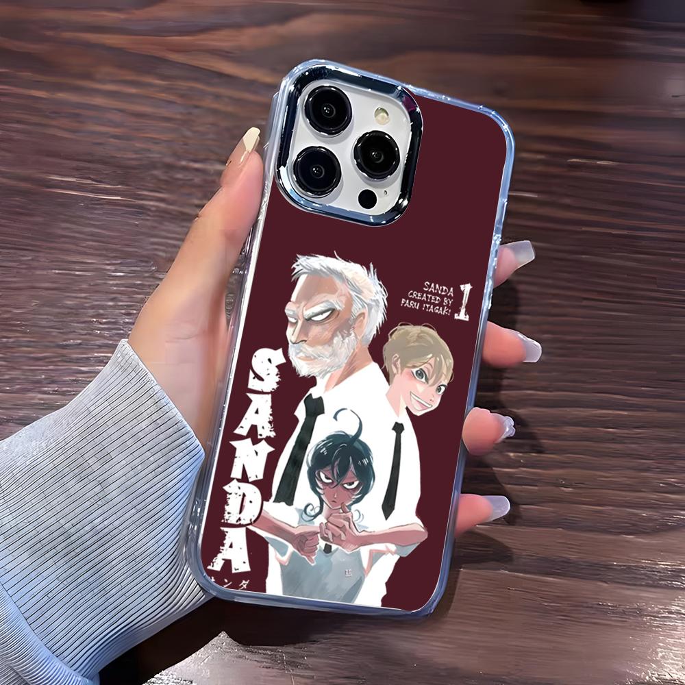 Anime SANDA Phone Case For IPhone 17 Pro Max 16 15 14 Pro Max IPhone 13 Pro Max 11 Plus Transparent Cover