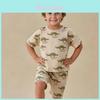 Jungen Sommer Outfit Baumwolle Kurzarm T-Shirt und Shorts Set Für Kinder Alter 3 Bis 8
