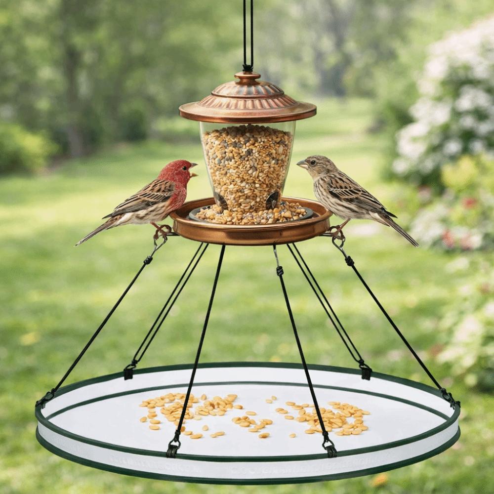 Windproof Hanging Bird Feeder Foldable Bird Feeding Station  Outdoor Bird Feeding