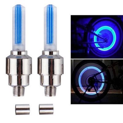 2//4 PCS Bike Bicycle Wheel Lights Spoke Tire Valve Cap Bright LED Flash Lamp US