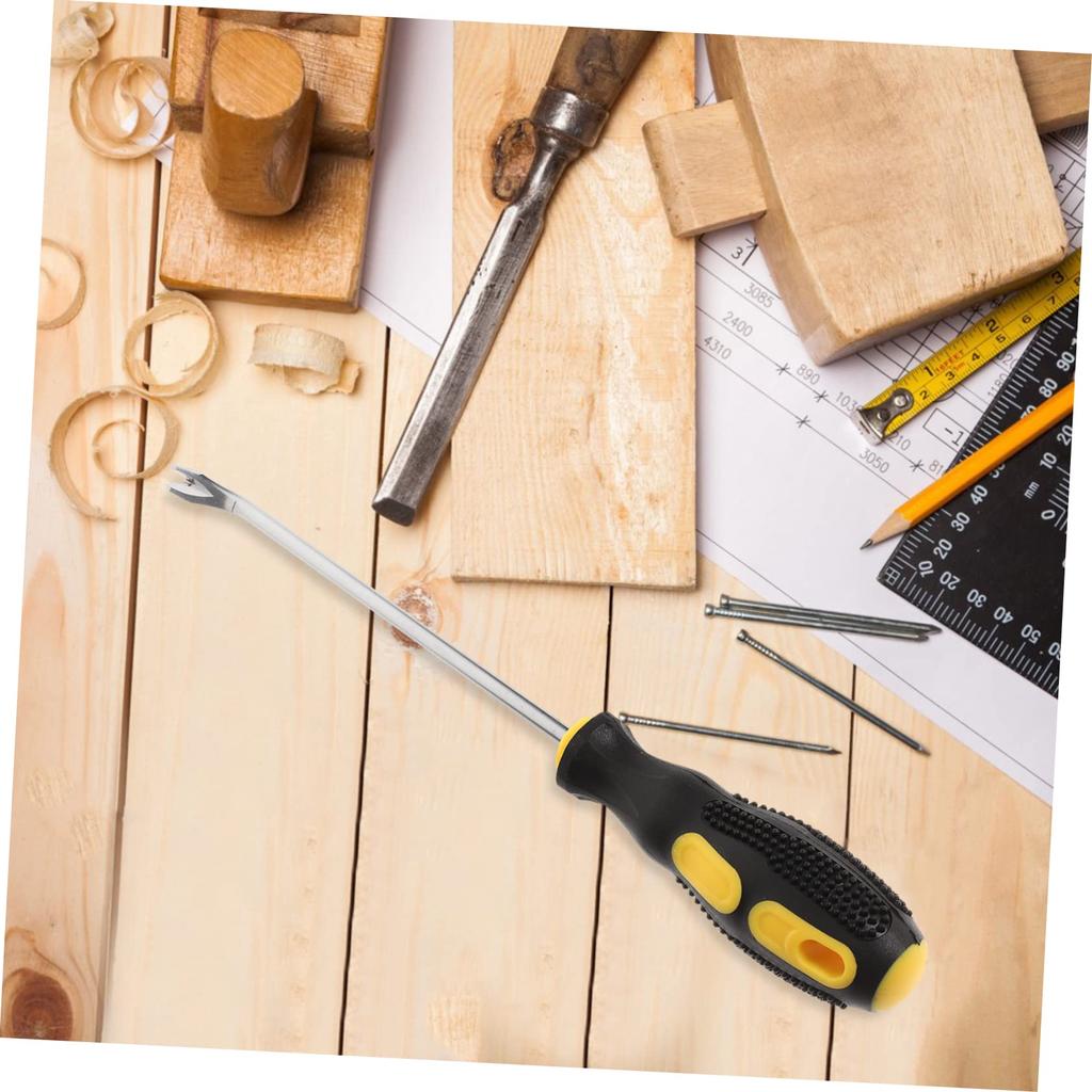 SAFIGLE Office Staple Removal Tool with Double Prong Manual Nail Removal Pry Bar Staple Puller 4-Piece Head, Tool, Remover,