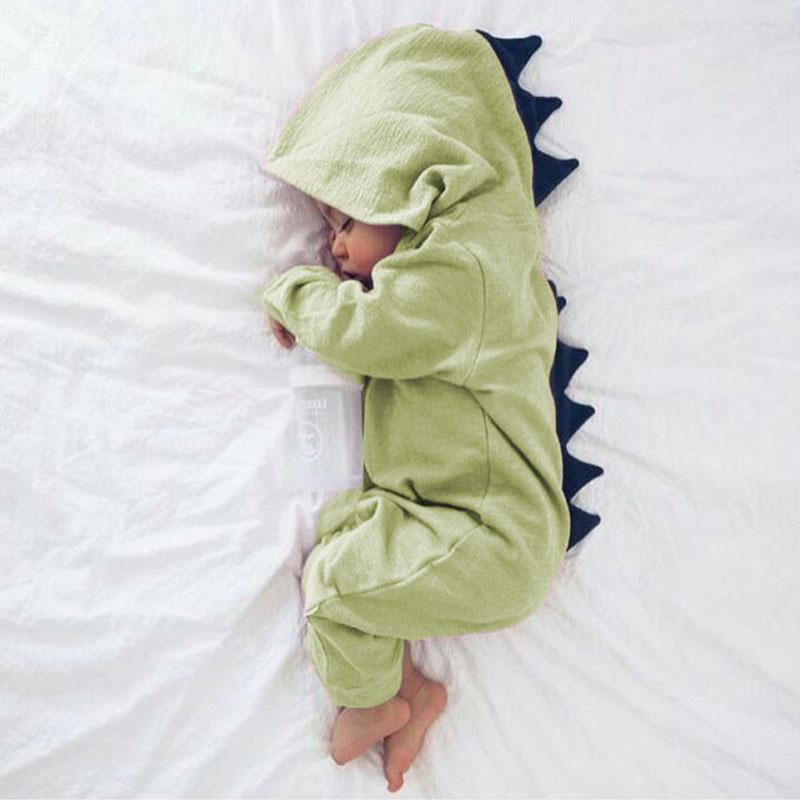 dinosaur hooded romper