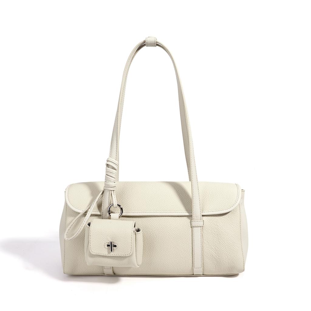 Classic high-end shoulder bag, leather medieval large-capacity shoulder bag, commuter simple support bag