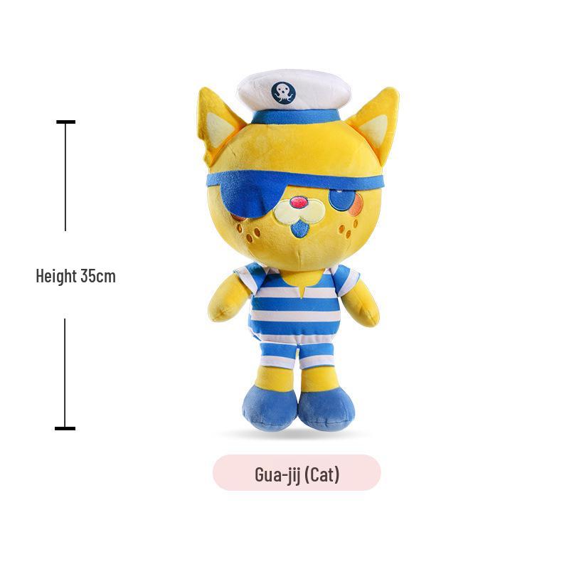 Octonauts Plush Toy Set: Captain Barnacles, Kwazii, Peso, Dr. Shellington, Professor Inkling