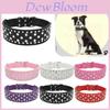 Stylish And Adjustable Pet Collar Necklace With Mushroom Rivets Pu Material