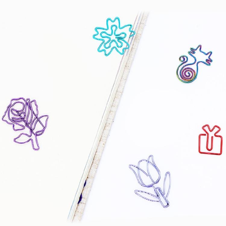 10Pcs Novelty Paper Clip Small Metal Paperclip Metal Bookmarks Clip Photo Clip For School Office Business Card Holder