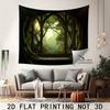 VIKAMA Forest Tree Window Secret Realm Tapestry Wall Hanging Used For Bedroom Live Stream  Accent Cloth Home Decoration