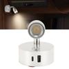 RV Reading Light with USB Type C Port Blue Nightlight 3 Color Dimming Boat Reading Lamp Polished   Touch    12‑24V