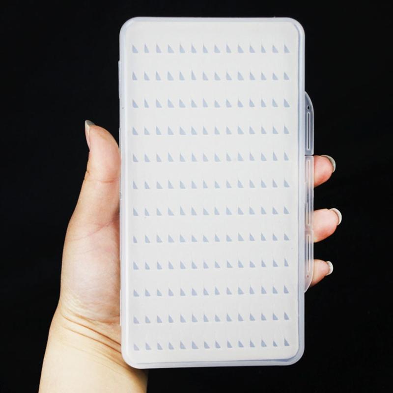 Wodoodporne pudełko na muchy z przezroczystą pianką ze szczelinami do przechowywania akcesoriów wędkarskich