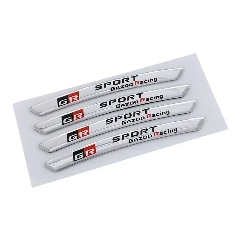 

4Pcs Car Styling Aluminum Wheel Rims Racing Stickers Auto Accessories For Toyota highlander Camry Corolla Auris Avensis Fortuner