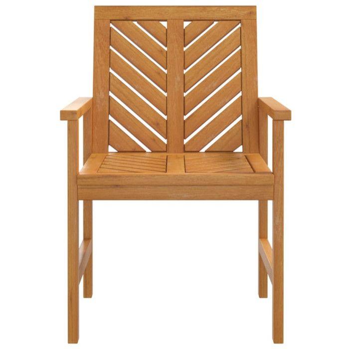 VidaXL Garden Dining Chairs 2 Pcs Solid Acacia Wood 362227