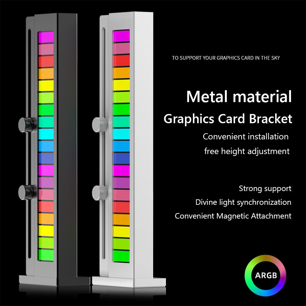 5V 3Pin ARGB Sync PC GPU VGA Graphic Card Support Stand Aluminum Alloy Graphics Card GPU Brace Magnetic Base GPU Support Bracket