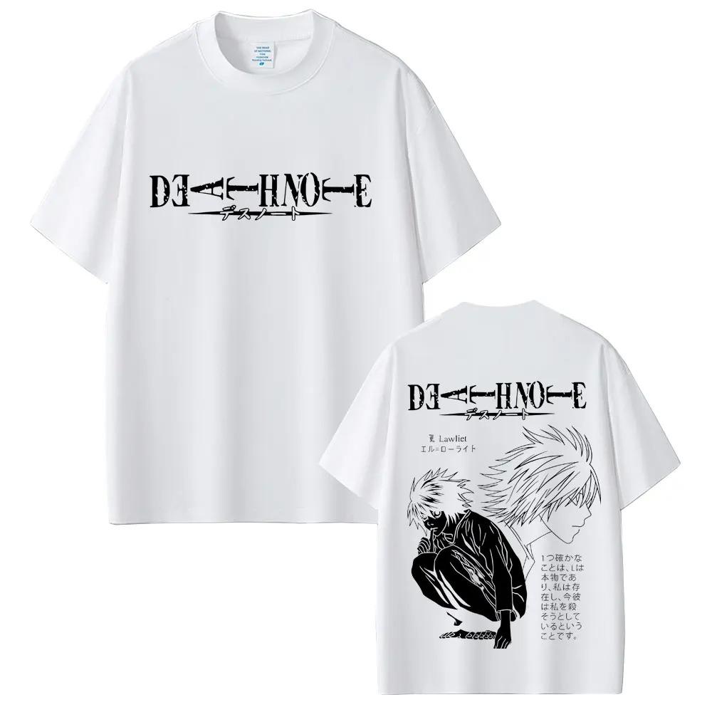 Anime Death Note T-shirt Yagami Light Graphic T Shirts Men Women Cartoon Manga Oversized T-shirts 90s Vintage Streetwear