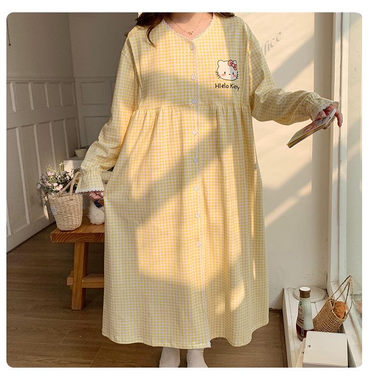 Plus Size Maternity Nightgown with Breast Pads for Postpartum, Spring, Summer, Autumn; Comfortable Labor Dress for Pregnant Women