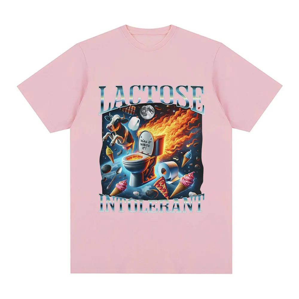 Lactose Intolerant Funny Meme Graphic T Shirt WoFashion Vintage T-shirt Casual Cotton Short Sleeve Oversized T-shirts