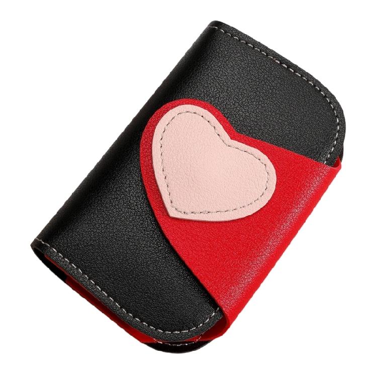 

Unique Love Themed Key Wallet with Multiple Hooks Waterproof PU Leather Construction Handy Accessory For Daily Essential чорний