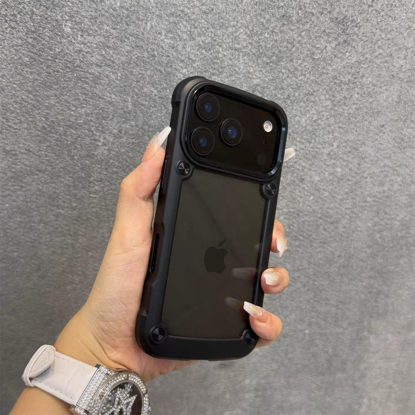 

Shockproof armor Clear Acrylic Phone Case For iPhone 17 16 15 14 13 12 11 Pro Max Plus XR XS X Bumper Hard Cover Funda iPhone XS Max