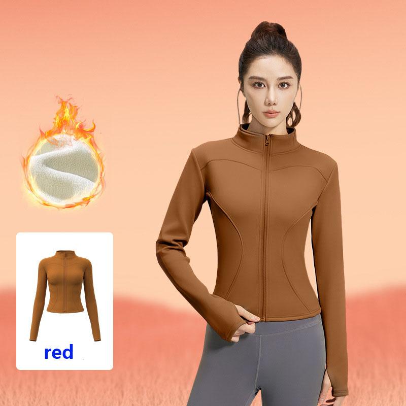 New Women's Yoga Tops for Autumn and Winter  Fitness Tops for Ladies Slimming Running Jackets Thickened Thermal Yoga Wear