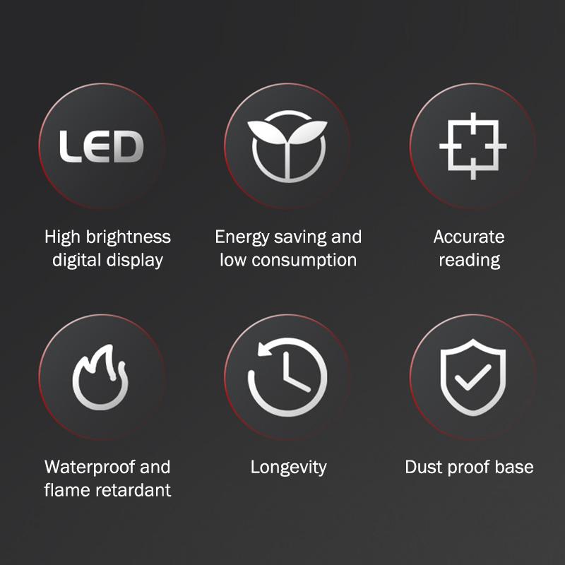 1 buc. Priză UE LED Monitor Digital Casnic AC 50V~500V Voltmetru Indicator Luminos Circular Universal AC220V