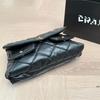 Vintage-Style 25k Double Pocket Chain Hobo Bag, Goatskin, Large Capacity